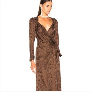Authentic THE ATTICO Silk Long Wrap Dress - Made in Italy - Medium